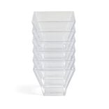 Lot de 6 verrines 88ml en plastique transparent 6x6xH5cm