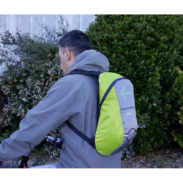 Sac &agrave; dos signal&eacute;tique LED vert et gris