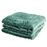 Plaid emboss&eacute; 180x200cm 100% polyester couleur unie (4 mod&egrave;les)