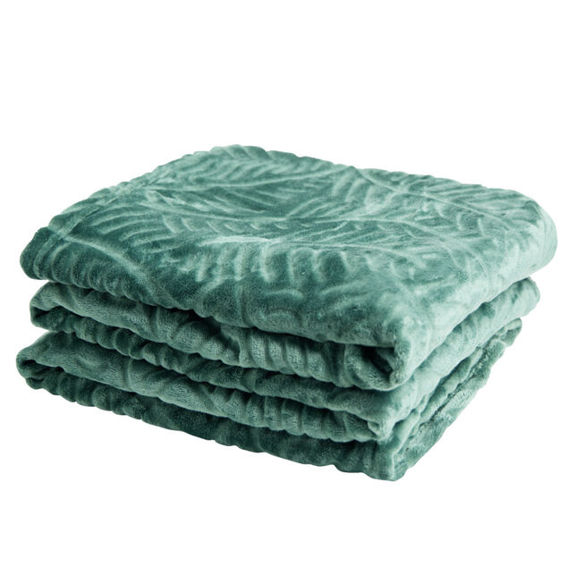 Plaid emboss&eacute; 180x200cm 100% polyester couleur unie (4 mod&egrave;les)