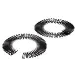 Serre t&ecirc;te zig zag plastique noir brillant x2