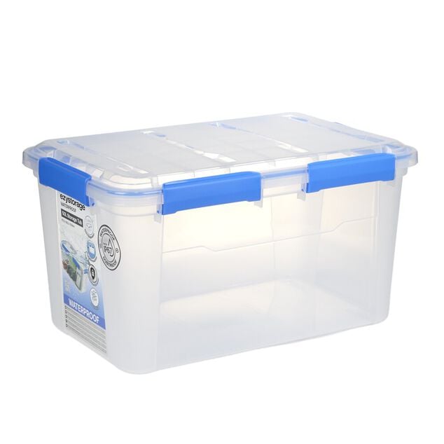 Bo&icirc;te de rangement 50L herm&eacute;tique &eacute;tanche transparente