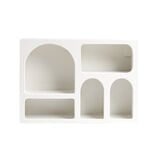 &Eacute;tag&egrave;re en bois 6 niches beige 40x9xH28cm