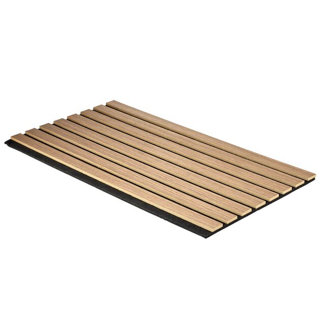 Panneau d&eacute;coratif x5 adh&eacute;sif acoustique fa&ccedil;on tasseaux de bois 32x60cm