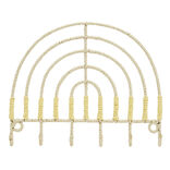 Support 6 crochets papier enroulé et coton 32x33cm (2 modèles)