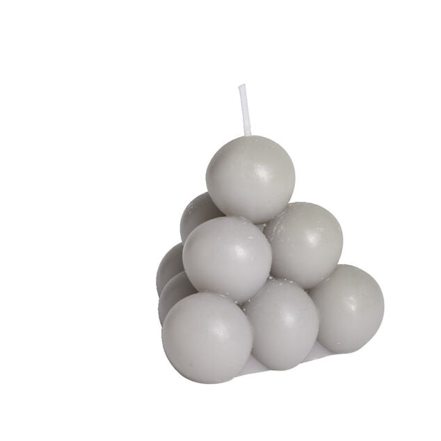 Bougie ronde &agrave; bulles &Oslash;7,8xH6,8cm