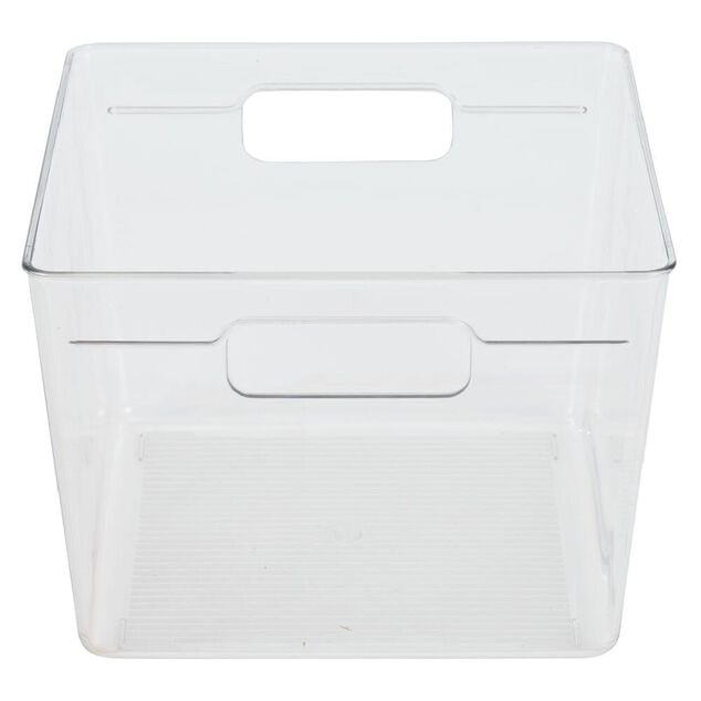 Bac de rangement carr&eacute; transparent pour frigo 5,5L