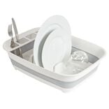 Égouttoir rétractable plastique blanc 45x32,5xH5,5/12cm