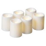 Bougie LED blanche x6 mini pilier &Oslash;4xH5cm