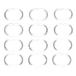 Anneau de douche transparent ovale x12