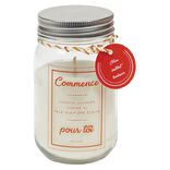 Bougie &agrave; message dans bocal senteur orange H.13 cm