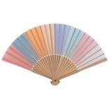 &Eacute;ventail bambou et polyester multicolore L37xH21cm