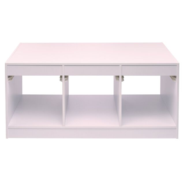 Structure de rangement horizontale pour 3 bacs coulissants