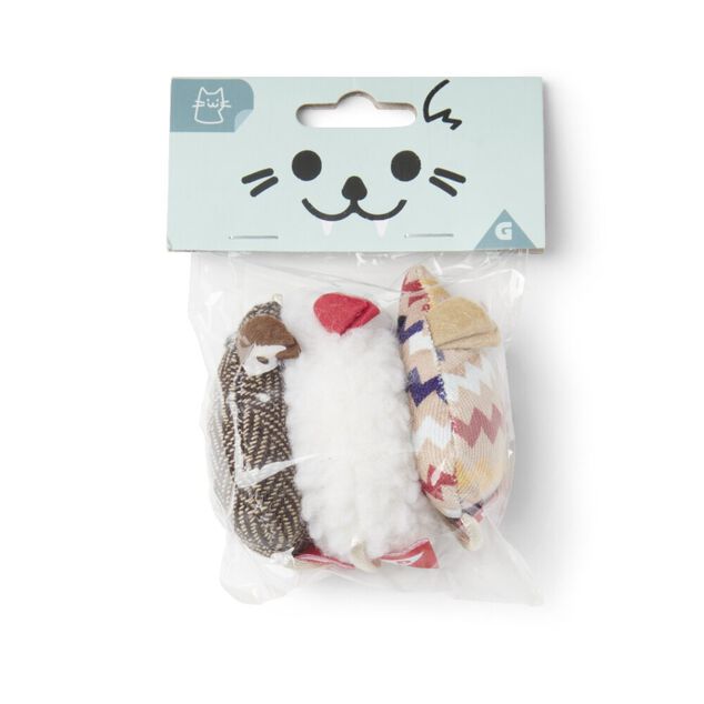Lot de 3 jouets pour chat souris