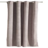 Rideau &agrave; oeillets 140x240cm polyester beige ou marron