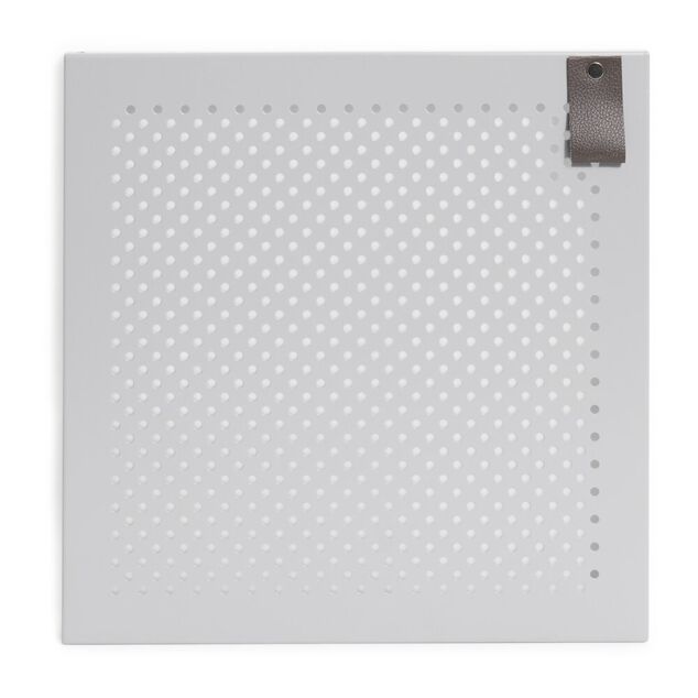 Porte Box Cube m&eacute;tal ajour&eacute; gris clair