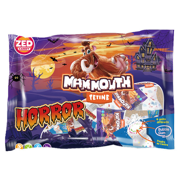 Bonbons Halloween Mammouth forme t&eacute;tine 300gr