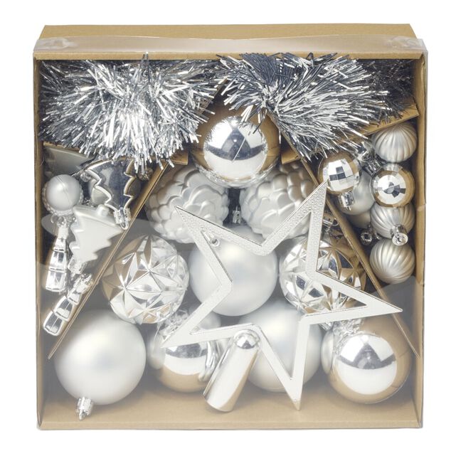 D&eacute;coration sapin de No&euml;l assorties x40 (2 mod&egrave;les)