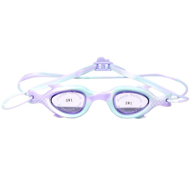 Lunette de natation sirène silicone violet 17x14xH4cm (2 modèles)