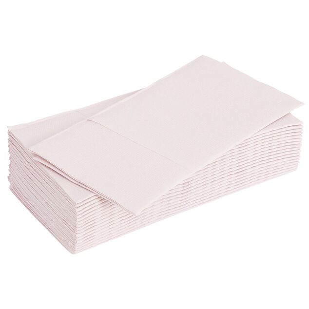 Serviette range couverts 40cm rose p&acirc;le x20