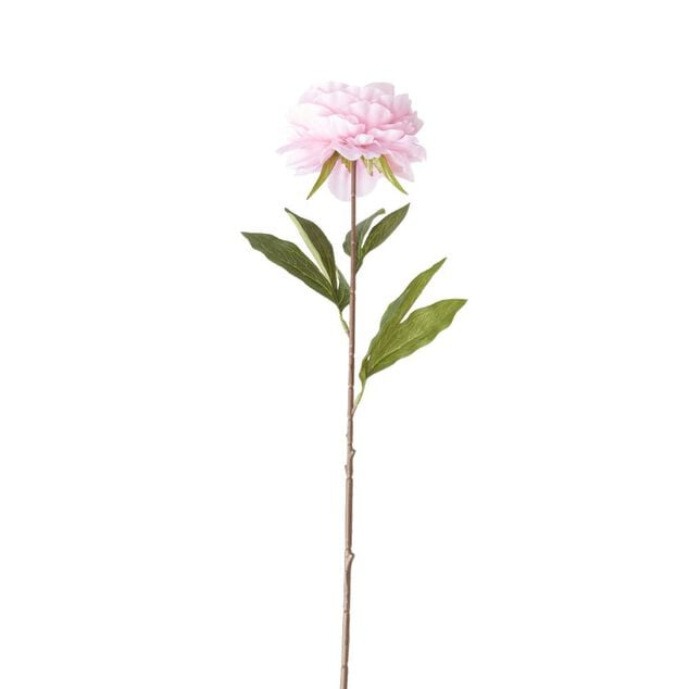 Fleur artificielle 1 tige pivoine rose H66cm