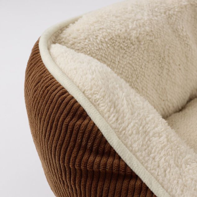 Couchage animal taille S coton flanelle beige et marron 45x60cm (2 mod&egrave;les)