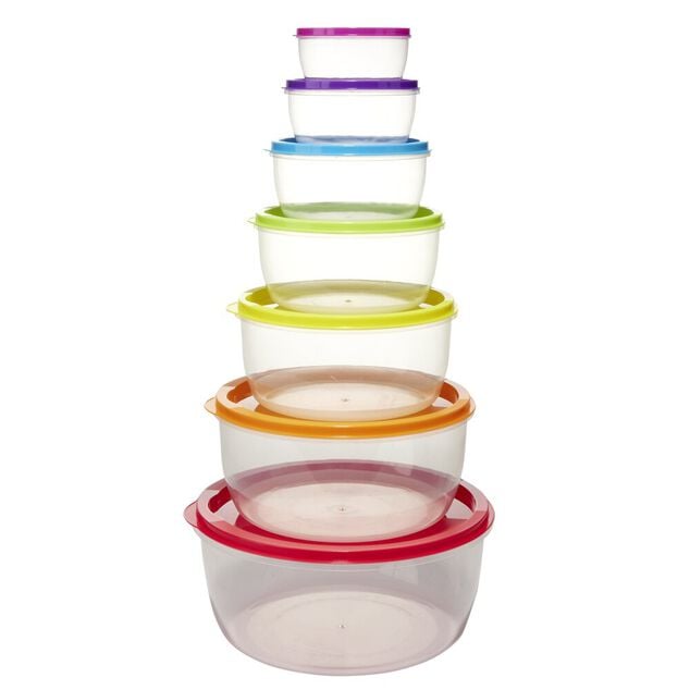 Bo&icirc;te de conservation alimentaire x7 herm&eacute;tique en plastique