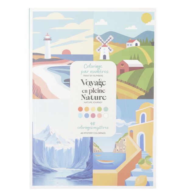 Livre de coloriage par num&eacute;ros 48 pages (3 mod&egrave;les)