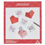 Kit origami 6 coeurs avec messages personnalis&eacute;s