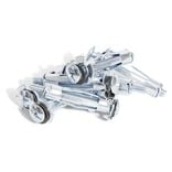 8 chevilles métalliques pour matériaux creux avec vis - Ø8x24 mm