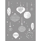 D&eacute;co fen&ecirc;tre &eacute;lectrostatique boule de No&euml;l blanc L27 x l20 cm