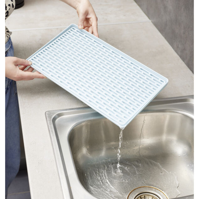 &Eacute;gouttoir &agrave; vaisselle avec support 40x22,6xH2cm