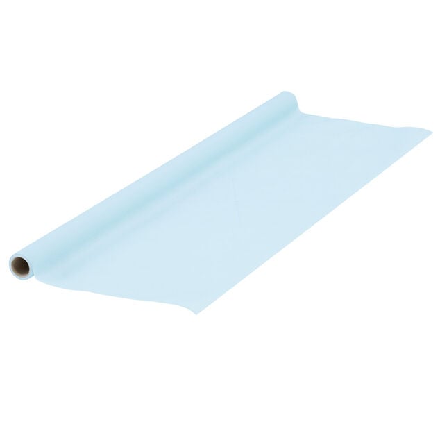 Nappe en papier voie s&egrave;che effet tissu bleu clair clair 4 m
