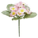 Piquet primev&egrave;res artificielles 15 t&ecirc;tes H9 cm rose