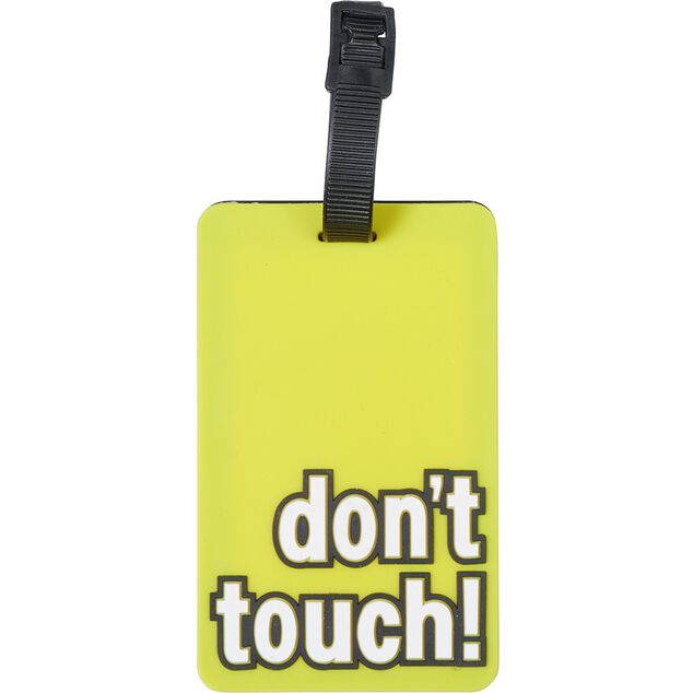 Porte &eacute;tiquette de bagage Don't touch (3 mod&egrave;les)