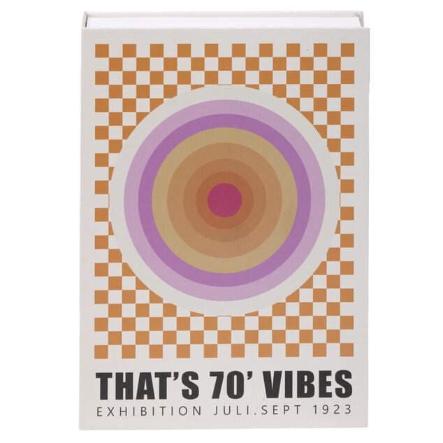 Bo&icirc;te livre carton &ldquo;Thats 70's&rdquo; orange 18x25cm