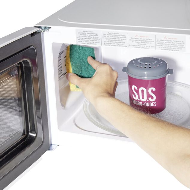 Nettoyeur pour micro-ondes 120ml plastique 8x7xH9cm