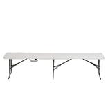 Banc de jardin pliant Fiesta blanc 183x28xH74cm