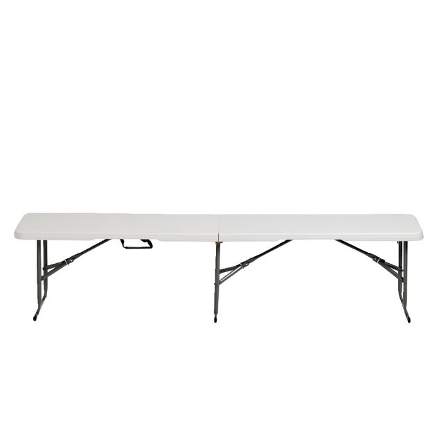 Banc de jardin pliant Fiesta blanc 183x28xH74cm