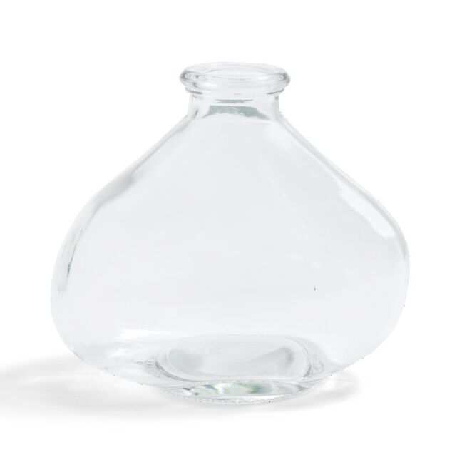 Soliflore dame jeanne verre transparent Ø11xH9,5cm