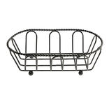 Corbeille à fruit ovale en métal noir 14x7xH5,2cm