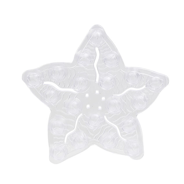 Mini tapis de douche antid&eacute;rapant forme &eacute;toile x6