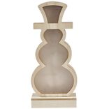 Bonhomme de neige lumineux en bois à poser H33cm