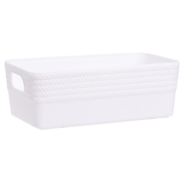 Bo&icirc;te plastique blanc 20x11xH7cm