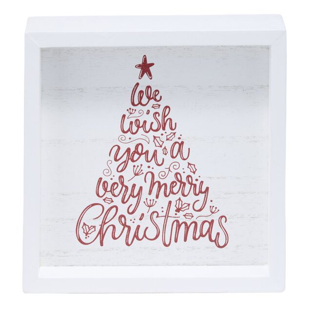Cadre &agrave; poser imprim&eacute; No&euml;l 15x15cm (3 mod&egrave;les)
