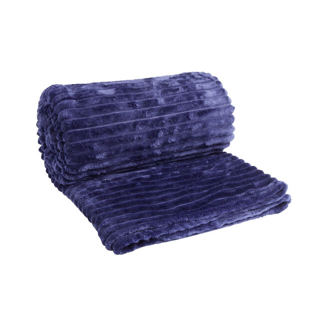 Plaid jacquard bleu 150x200cm