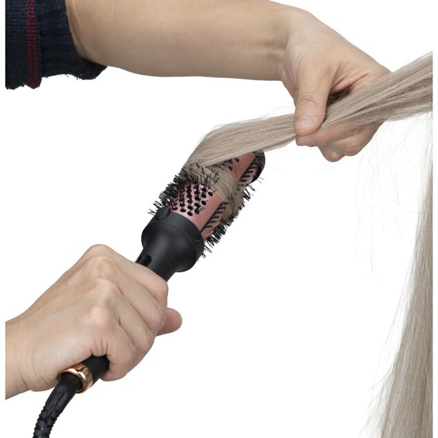 Brosse brushing s&eacute;chante Homday Care noir et rose &Oslash;4,5x24cm