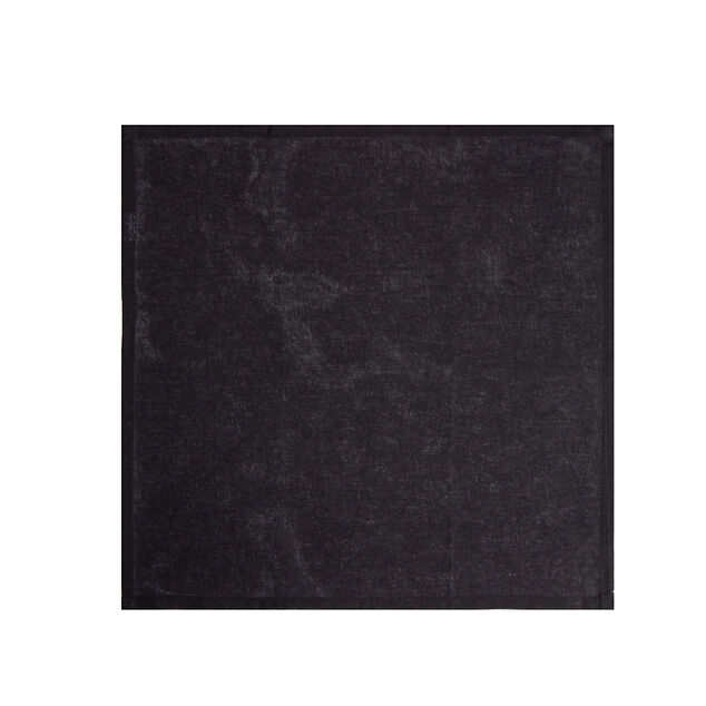 Lot de 4 serviettes de table carr&eacute;es noires 35x35cm