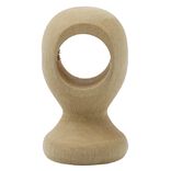 Support de tringle court &agrave; oeil en bois naturel &Oslash;20mm