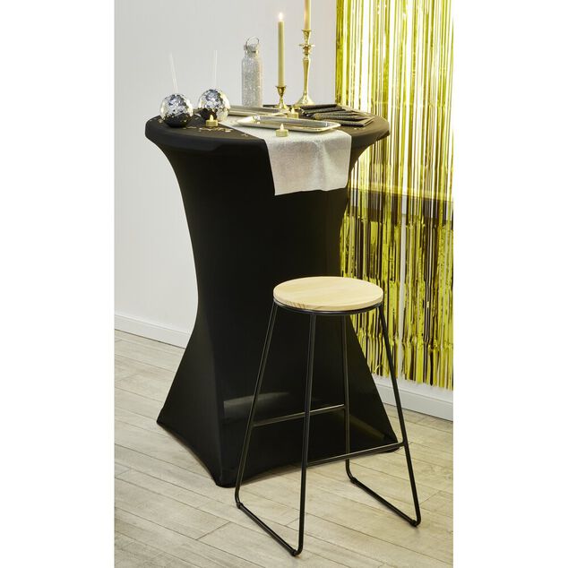 Housse de table haute ronde Fiesta &Oslash;80xH110cm noir